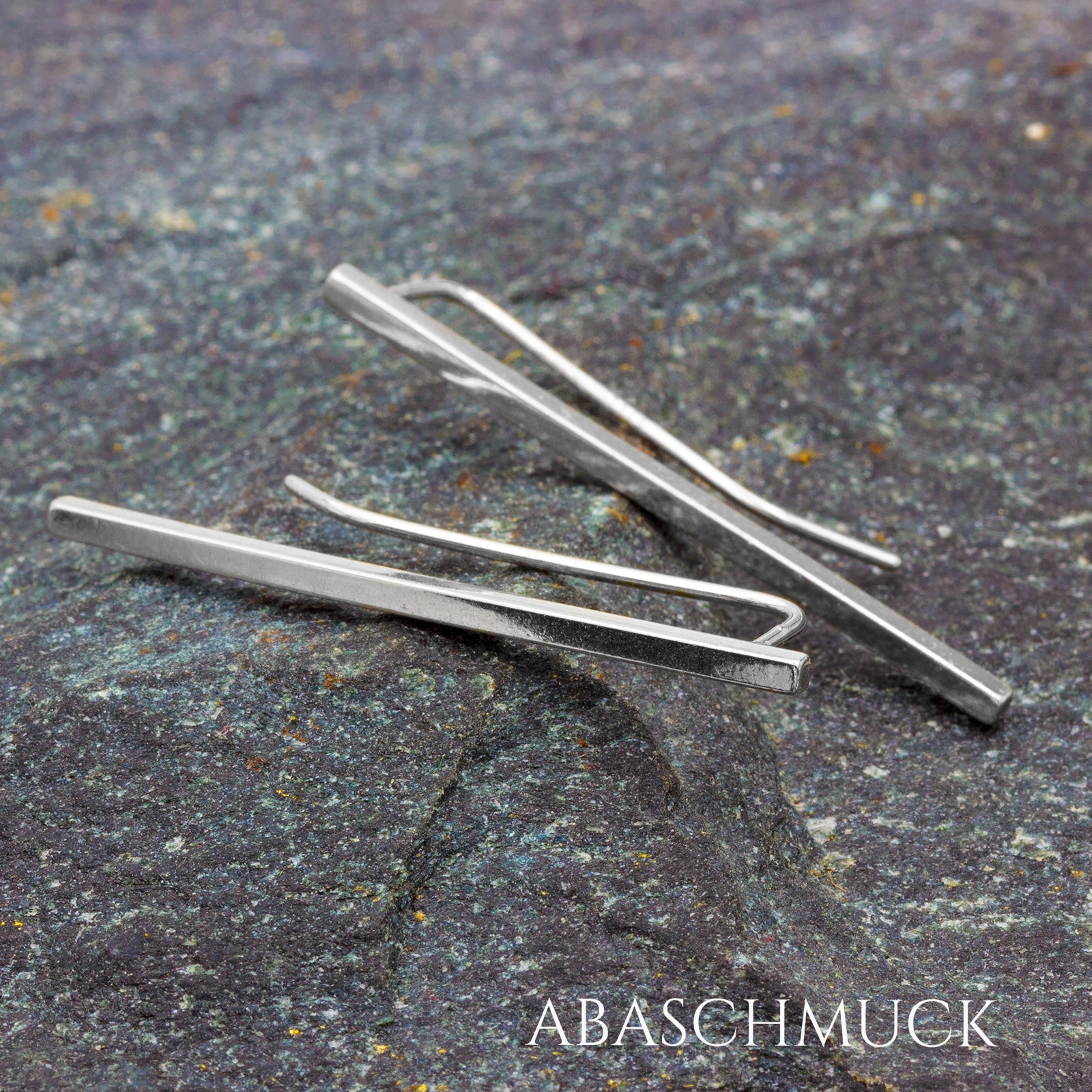 Minimalistische Ohrhänger aus 925 Sterling Silber – elegante, handgefertigte Ohrringe 3,5 cm lang