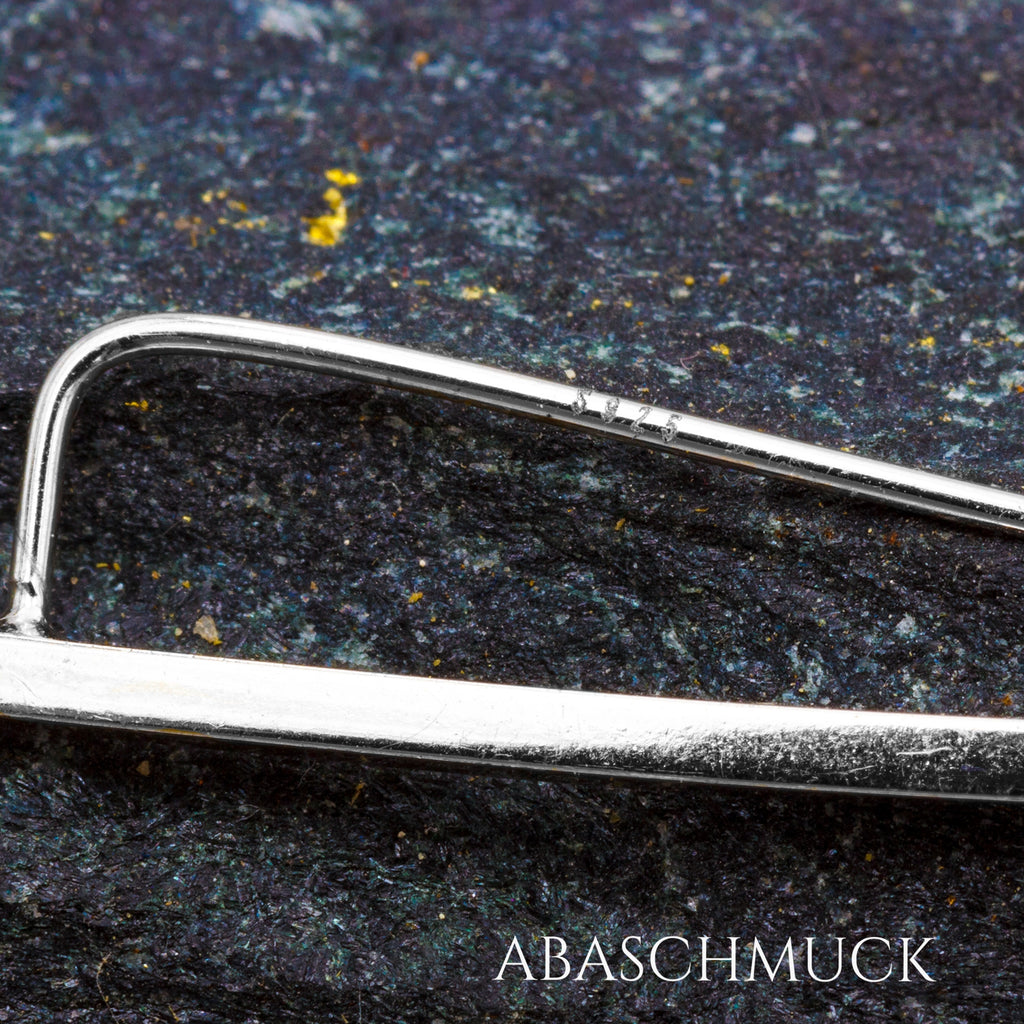 Minimalistische Ohrhänger aus 925 Sterling Silber – elegante, handgefertigte Ohrringe 3,5 cm lang