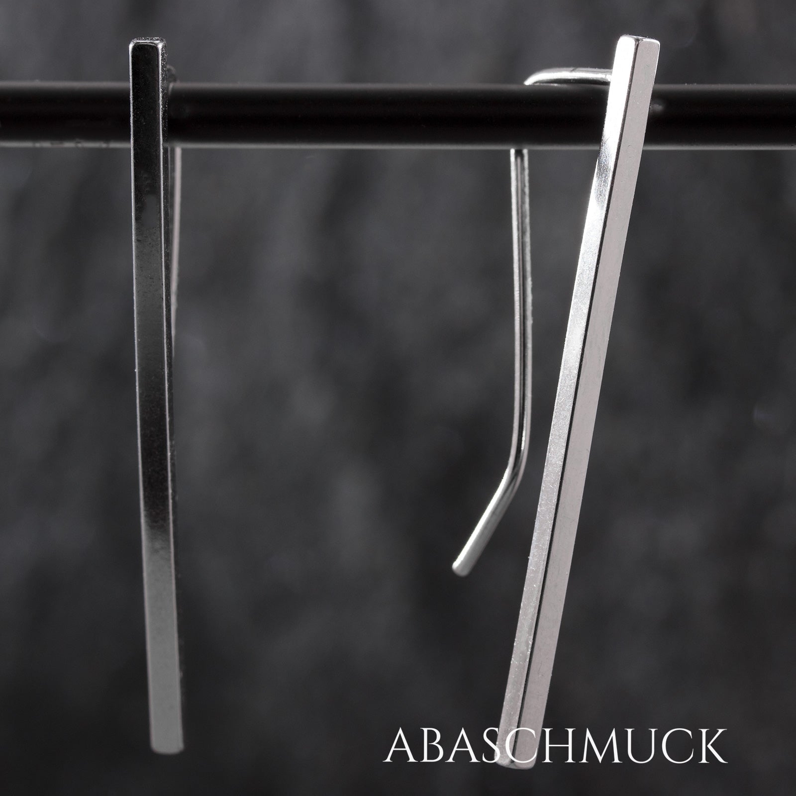 Minimalistische Ohrhänger aus 925 Sterling Silber – elegante, handgefertigte Ohrringe 3,5 cm lang