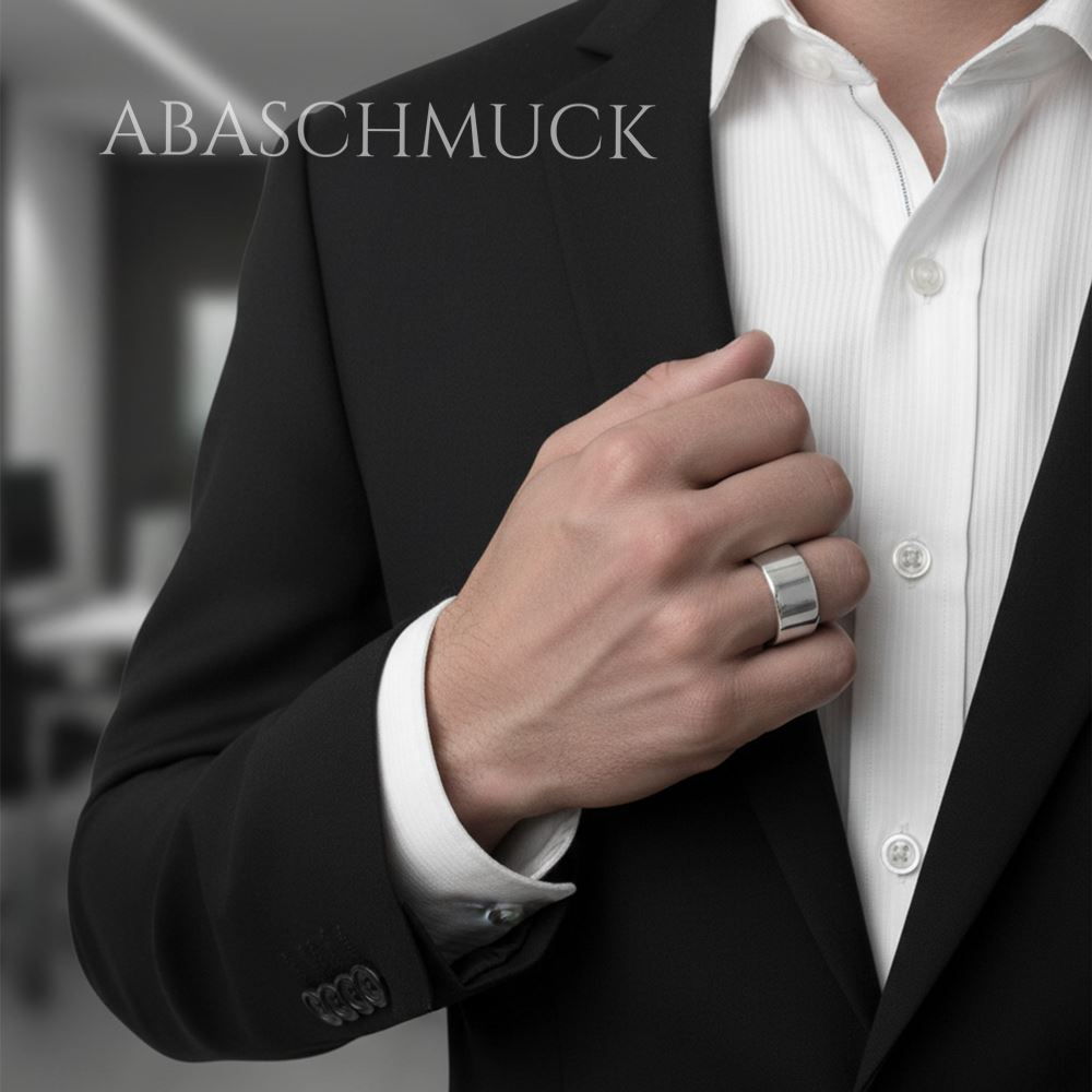 Verstellbarer Ring Bandring offen Silberring – minimalistischer Unisex-Schmuck