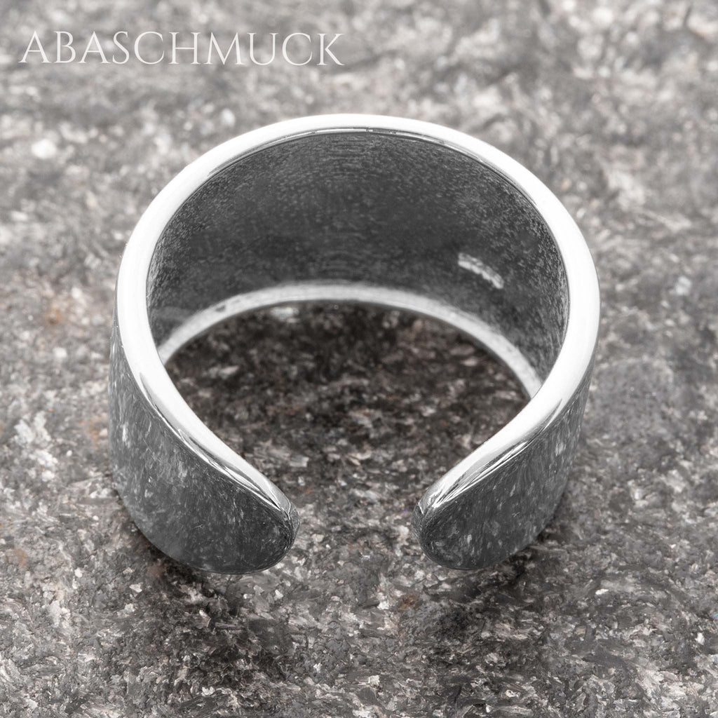 Verstellbarer Ring Bandring offen Silberring – minimalistischer Unisex-Schmuck