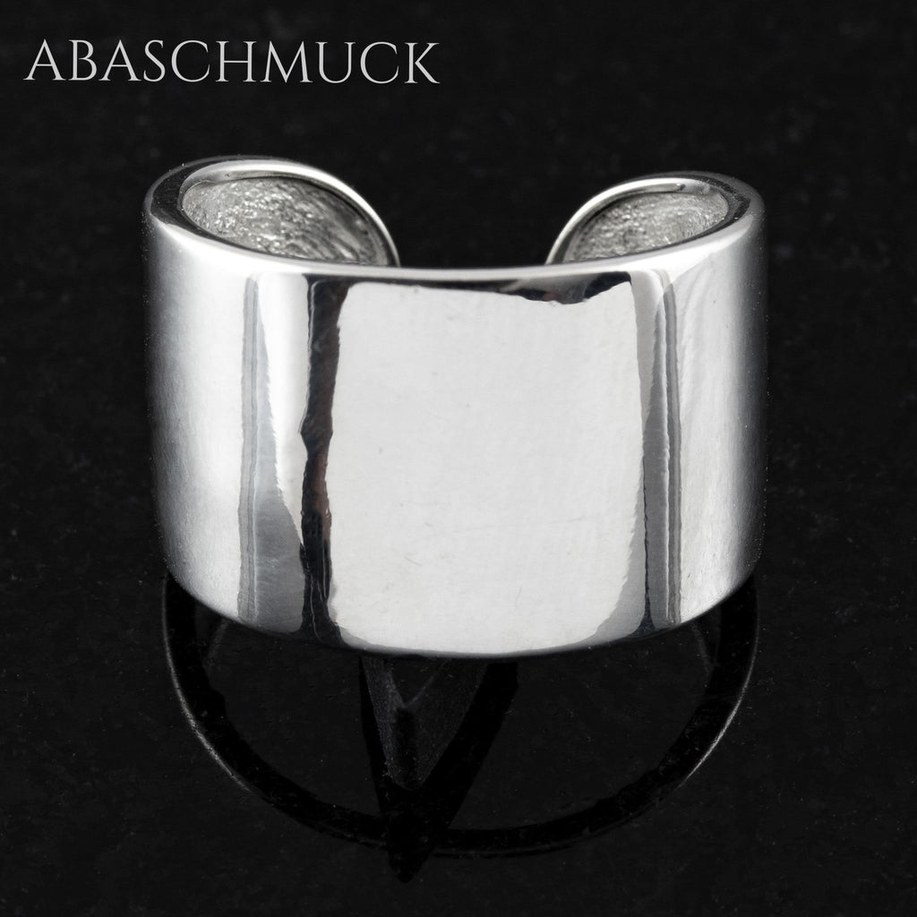 Verstellbarer Ring Bandring offen Silberring – minimalistischer Unisex-Schmuck