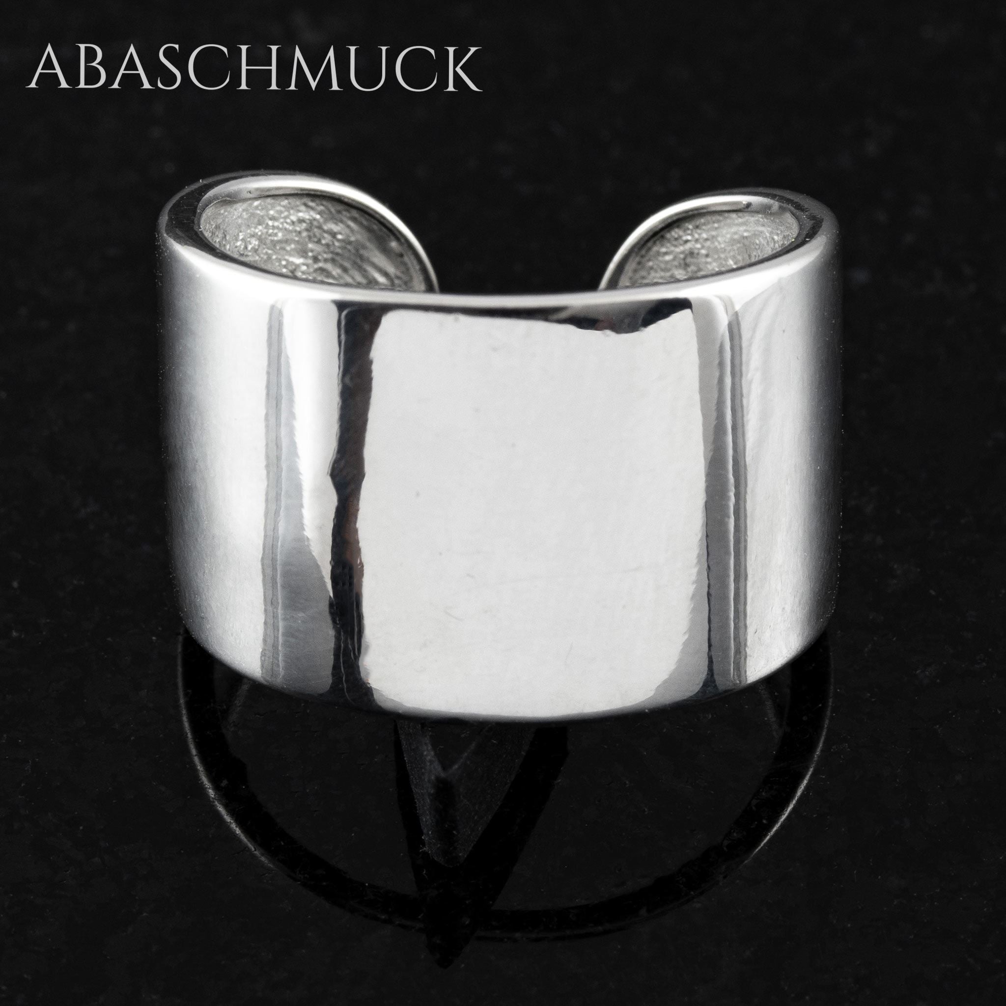 Verstellbarer Ring Bandring offen Silberring – minimalistischer Unisex-Schmuck