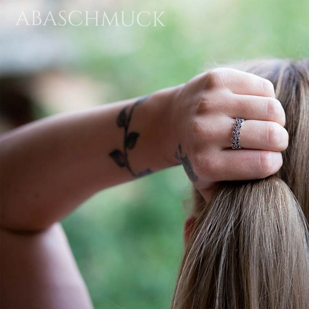 Silberring 925 Bandring offen – elegante Draufsicht