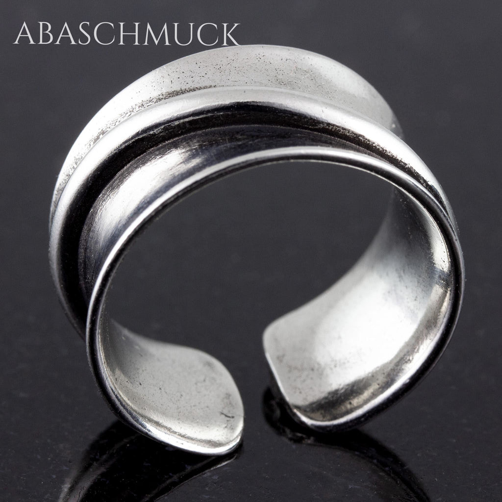 Verstellbarer Ring Bandring offen Silberring – moderner Statementring in elegantem Design
