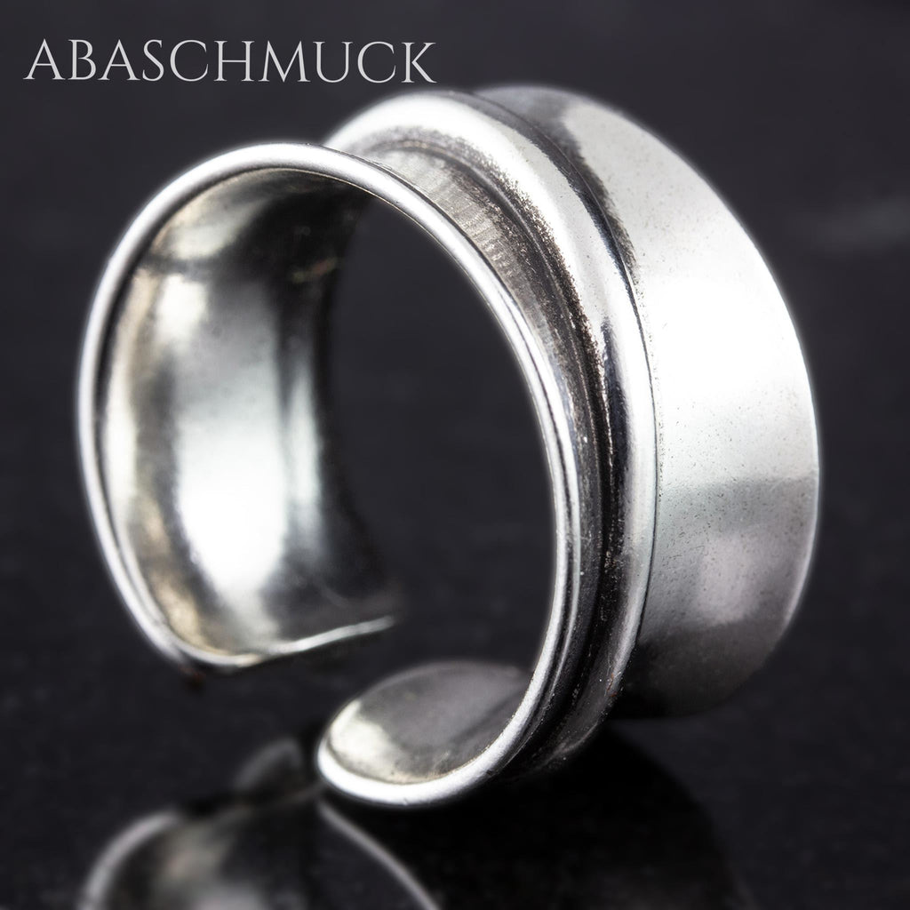 Verstellbarer Ring Bandring offen Silberring – moderner Statementring in elegantem Design