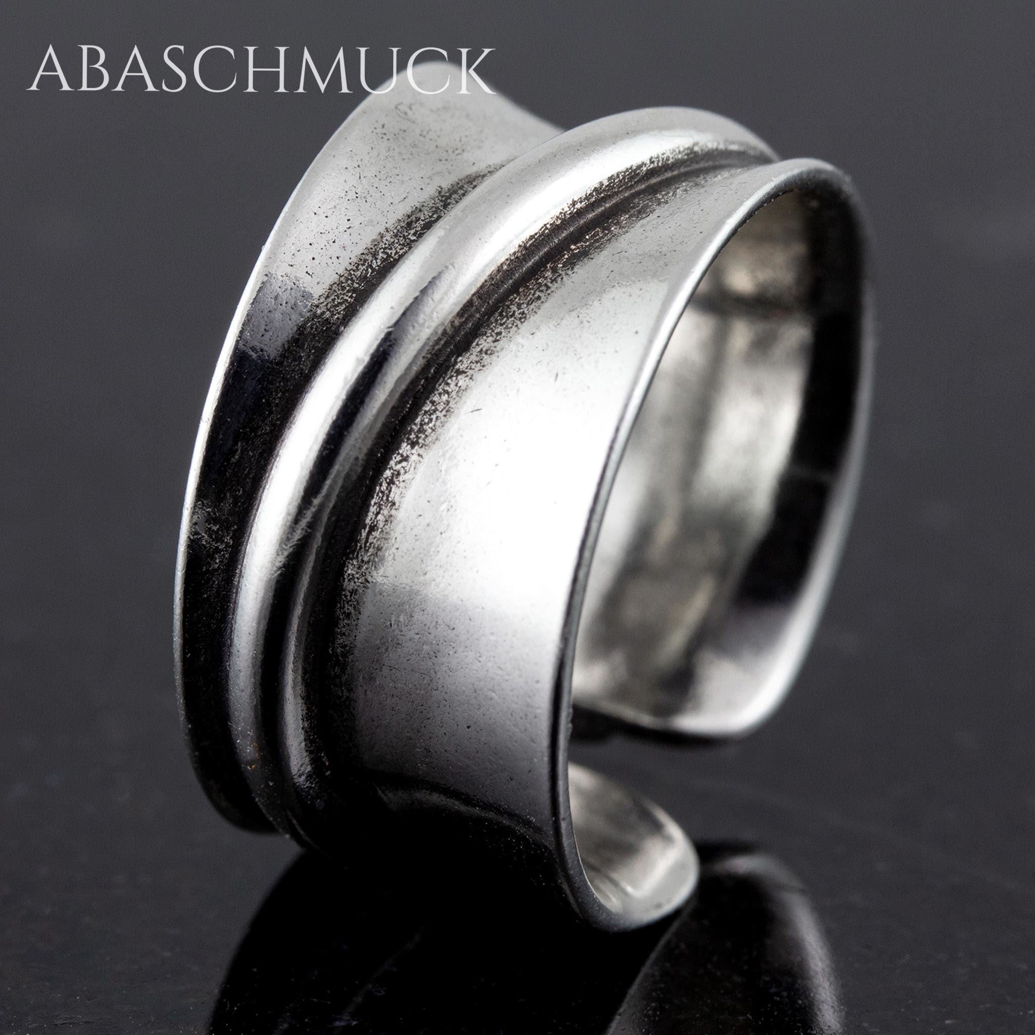 Verstellbarer Ring Bandring offen Silberring – moderner Statementring in elegantem Design