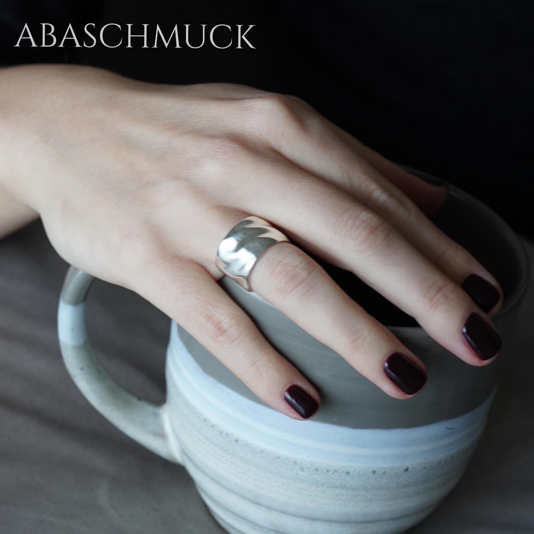 Verstellbarer Ring Bandring offen Silberring – eleganter Designring mit glänzender Oberfläche