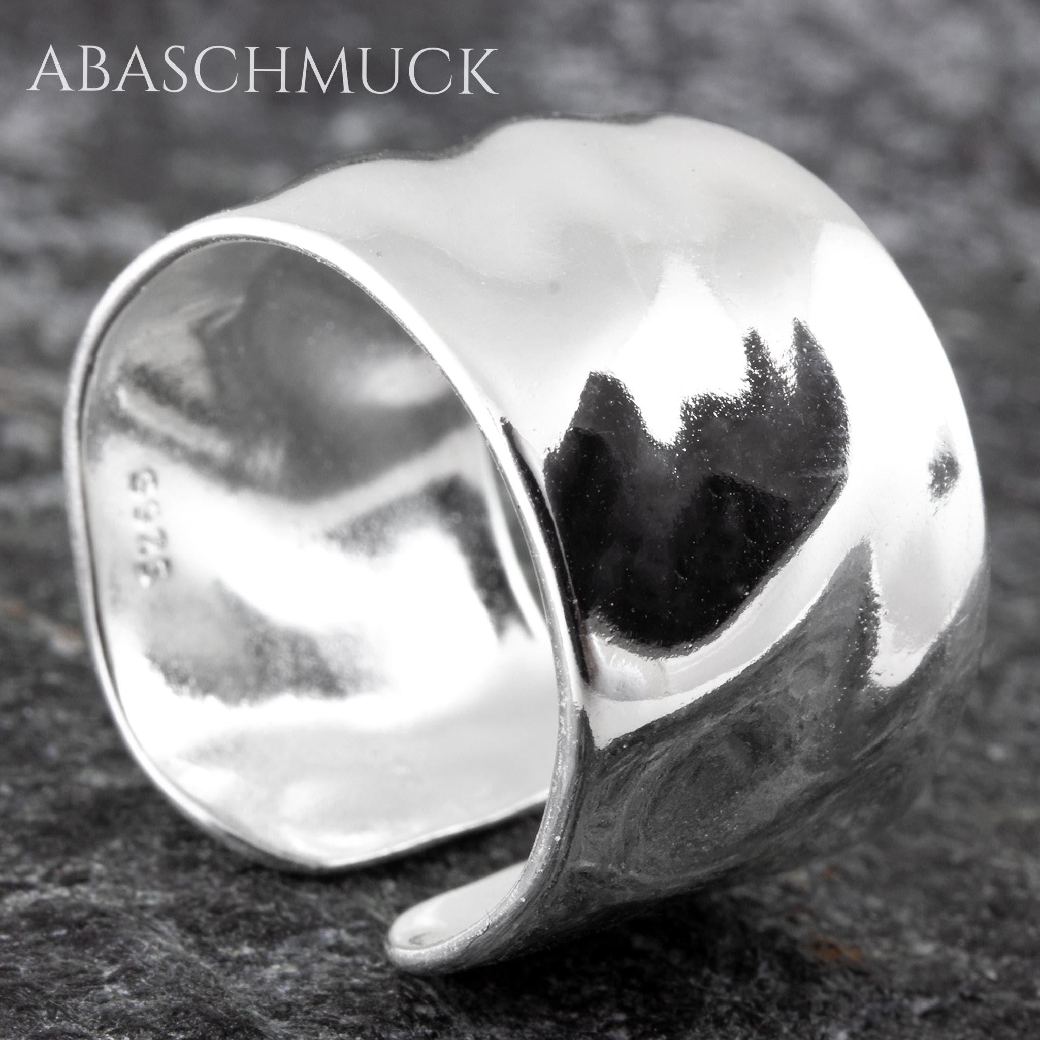 Verstellbarer Ring Bandring offen Silberring – eleganter Designring mit glänzender Oberfläche