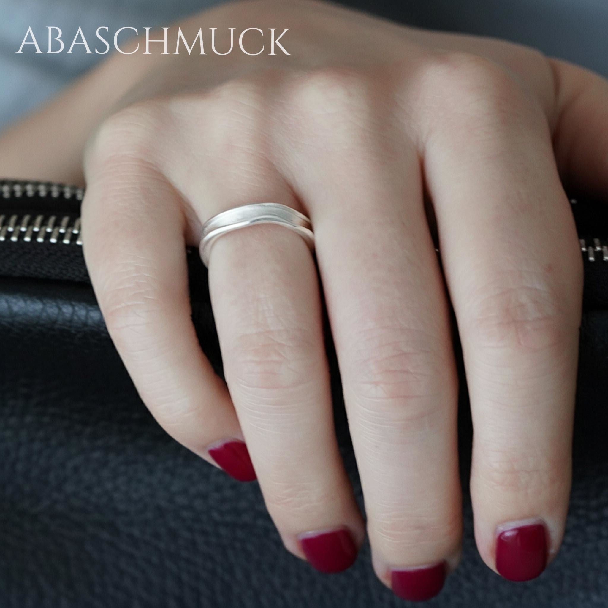 Verstellbarer Ring, Bandring, offen Silberring aus 925er Sterling Silber