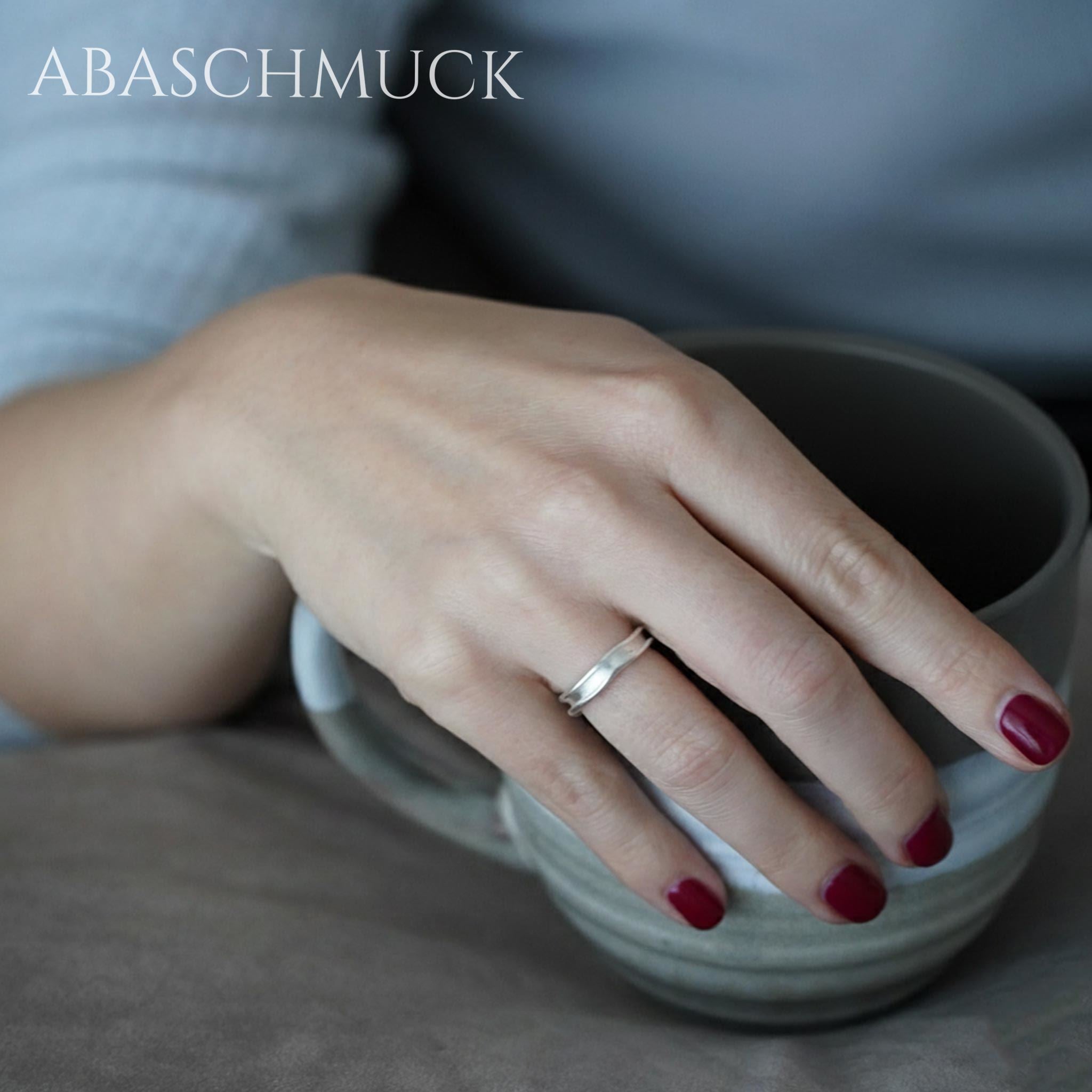 Verstellbarer Ring, Bandring, offen Silberring aus 925er Sterling Silber