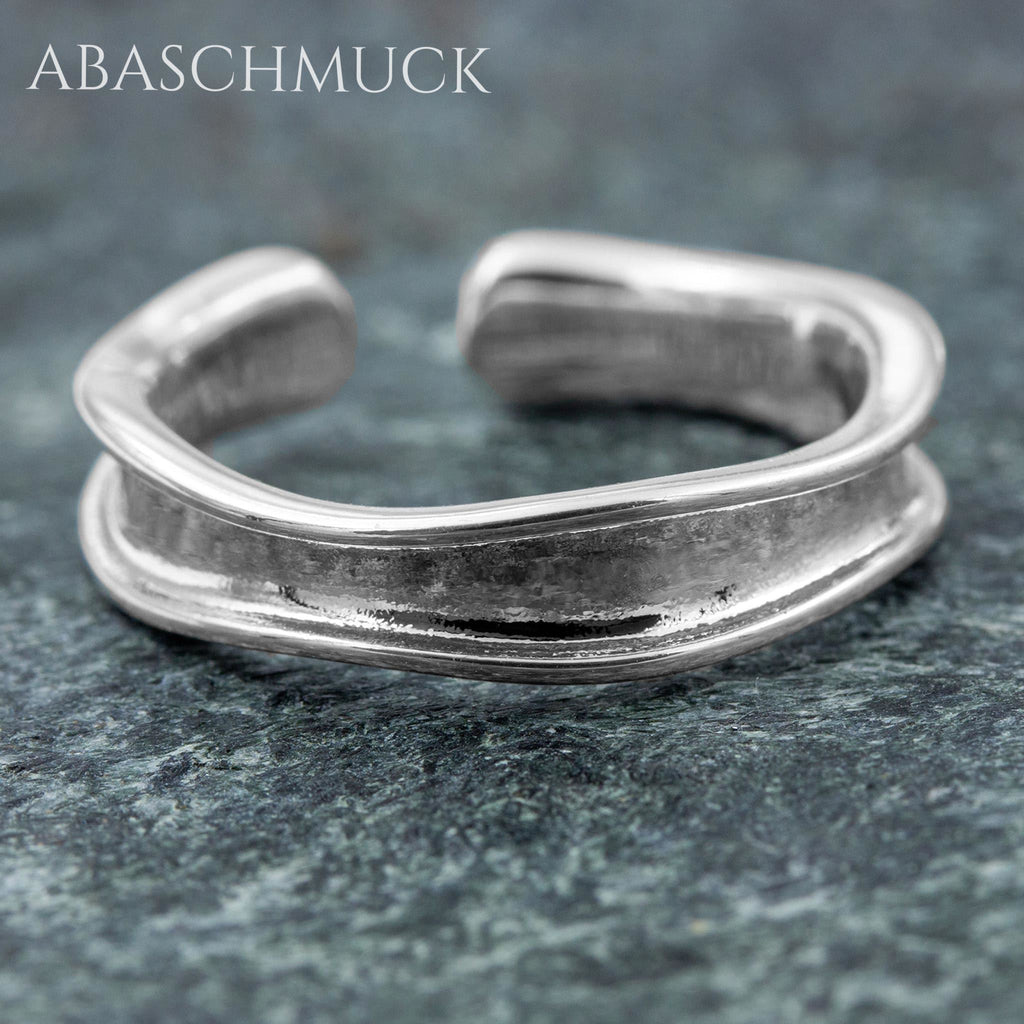 Verstellbarer Ring, Bandring, offen Silberring aus 925er Sterling Silber