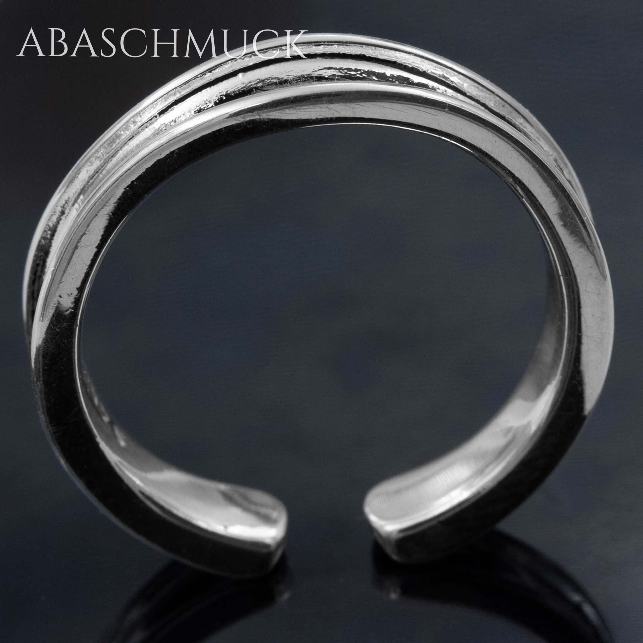 Verstellbarer Ring, Bandring, offen Silberring aus 925er Sterling Silber